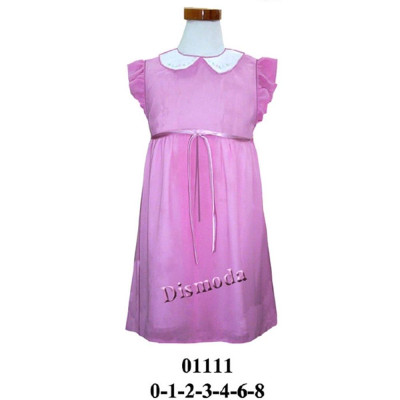 Molde de Vestido niña, corte al talle cuello bebe y bolada en la manga | 01111