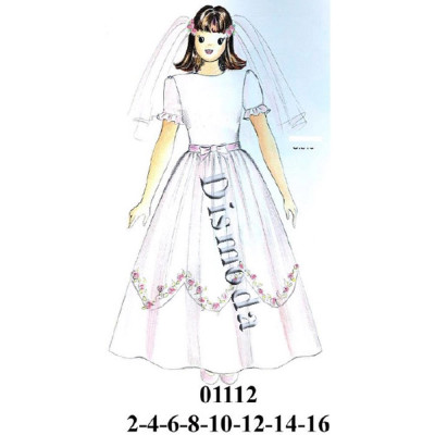 Molde de Vestido de primera comunión | 01112 Molde de Vestido de primera comunión | 01112