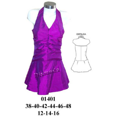 Molde de Vestido halter drapeado | 01401