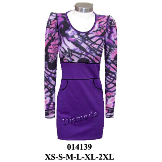 Molde de Vestido corte al talle falda con bolsillo | 014139
