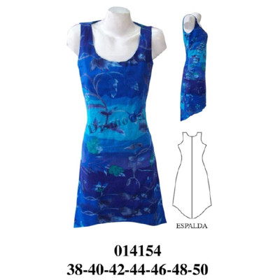 Molde de Vestido camiseta espalda más larga | 014154
