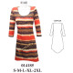 Molde de Vestido corte bajo busto espalda mas larga | 014185