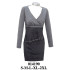 Molde de Vestido cruzado corte bajo busto | 014190