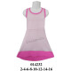Molde de Vestido sin mangas con cuello redondo, corte a la cintura y basta ancha en contraste | 014232