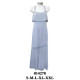 Molde de Vestido largo con fruncido | 014278