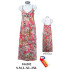 Molde de Vestido largo con tirantes finos, escote cruzado en v | 014302