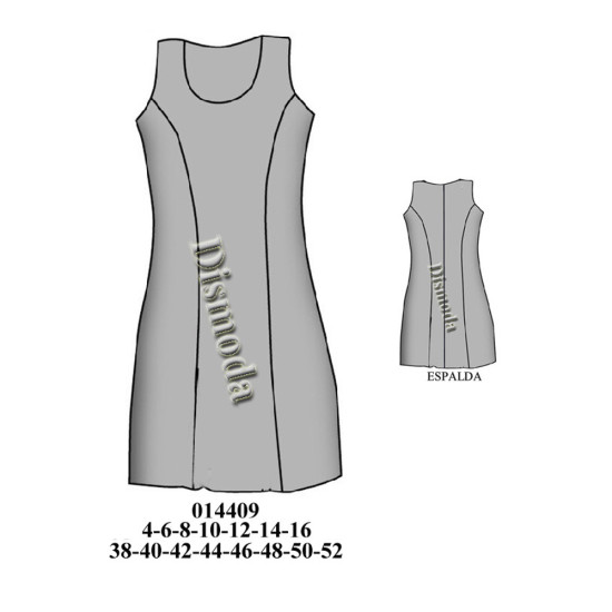 Molde de Jumper colegial con cortes | 014409 Molde de Jumper colegial con cortes | 014409