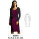 Molde de Vestido con corte en delantero | 014455