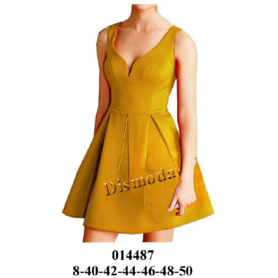 Molde de Vestido corte al talle, faldón con pliegues | 014487