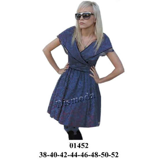 Molde de Vestido cruzado con cuello | 01452