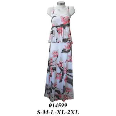 Molde de Vestido largo, corte bajo busto, con fruncido | 014599