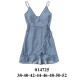 Molde de Vestido cruzado con cordones y fruncido | 014725