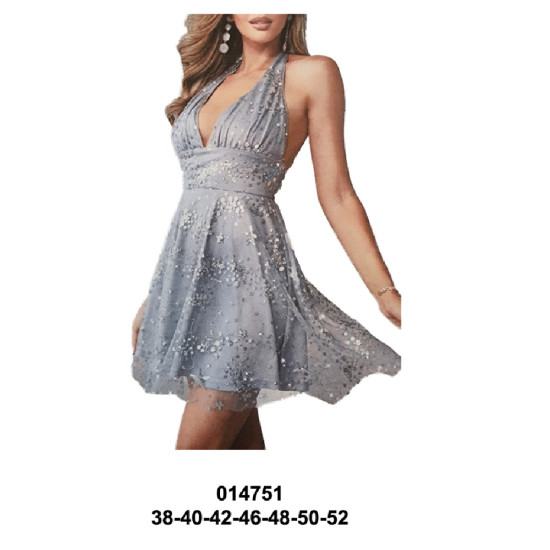 Molde de Vestido halter con corte bajo busto | 014751 Molde de Vestido halter con corte bajo busto | 014751