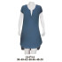 Molde de Vestido kimono, escote redondo con abertura | 014764