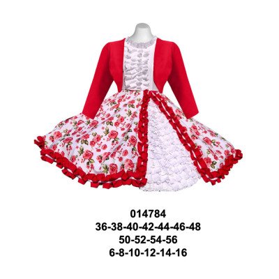 Molde de Vestido de huasa con bolero | 014784