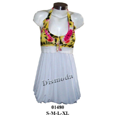 Molde de Vestido globo con peto halter | 01480
