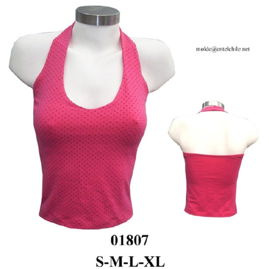 Molde de Camiseta escotada sin espalda; | 01807