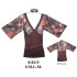 Molde de Camiseta kimono escote v corte bajo busto | 018115