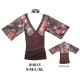 Molde de Camiseta kimono escote v corte bajo busto | 018115