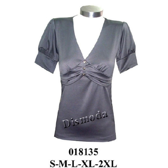 Molde de Camiseta con corte bajo busto y pieza con drapeado | 018135