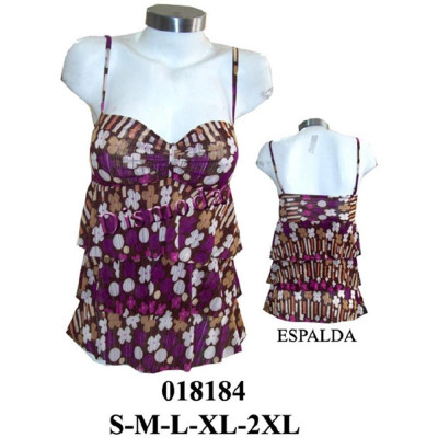Molde de Camiseta strapless tres pisos | 018184