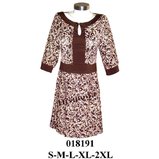 Molde de Vestido retro corte al talle | 018191