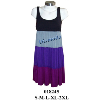 Molde de Vestido camiseta, espalda musculosa de tres pisos | 018245