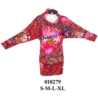 Molde de Camiseta manga kimono cuello tortuga | 018279