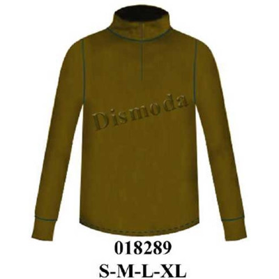 Molde de Camiseta de lycra de manga larga con cuello alto tipo tortuga, costuras raglán y puños ajustados | 018289