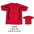 Molde de Camiseta deportiva de manga corta con cuello redondo, paneles laterales curvos en contraste y detalle en hombros | 018303