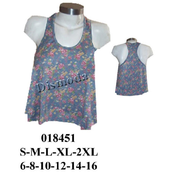 Molde de Camiseta musculosa semi evase | 018451 Molde de Camiseta musculosa semi evase | 018451