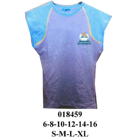Molde de Camiseta sin mangas con escote redondo, costura raglán en hombros | 018459 Molde de Camiseta sin mangas con escote redondo, costura raglán en hombros | 018459