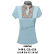 Molde de Camiseta con cuello mao, plastrón delantero con abertura en v, manga corta y bajo recto | 018566