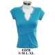 Molde de Camiseta dama escotada con manga pestaña | 01858 Molde de Camiseta dama escotada con manga pestaña | 01858