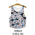 Molde de Crop top sin mangas con escote redondo y espalda cerrada | 018614