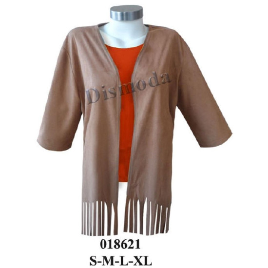 Molde de Abrigo con flecos | 018621 Molde de Abrigo con flecos | 018621