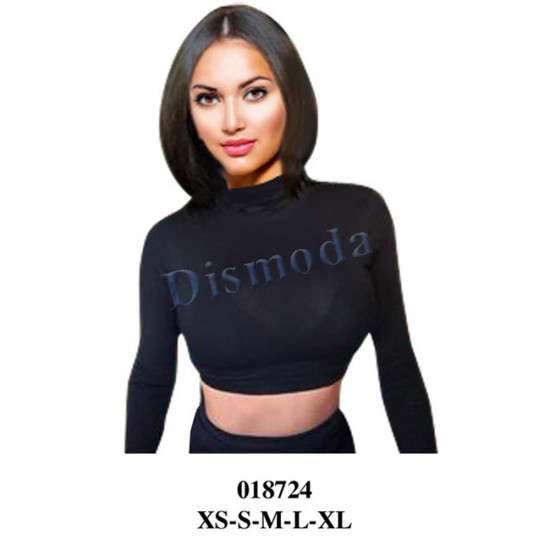 Molde de Crop top cuello beatle | 018724