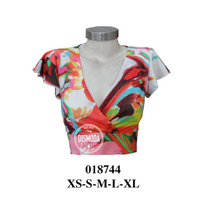 Molde de Crop top cruzado con pretina | 018744 Molde de Crop top cruzado con pretina | 018744