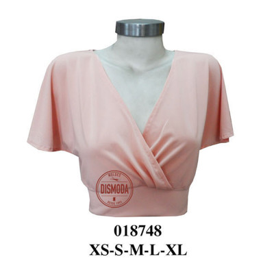 Molde de Crop top cruzado con pliegues y pretina | 018748 Molde de Crop top cruzado con pliegues y pretina | 018748