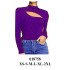 Molde de Crop top con cuello y abertura en delantero | 018758