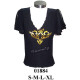 Molde de Camiseta escote v manga kimono, con abertura en hombro | 01884