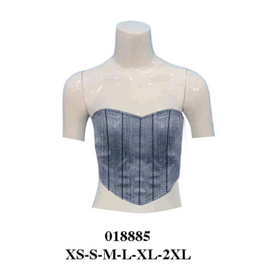 Molde de Crop Top corset, sin tirantes con cierre en espalda | 018885 Molde de Crop Top corset, sin tirantes con cierre en espalda | 018885