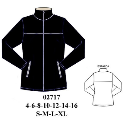 Molde de Parka escolar taslan con polar | 02717 Molde de Parka escolar taslan con polar | 02717