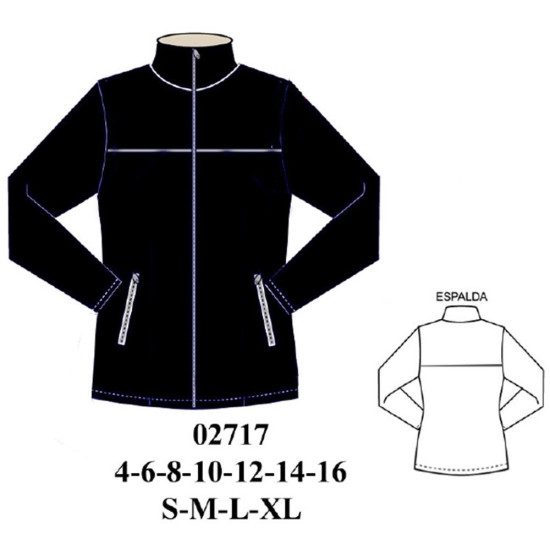 Molde de Parka escolar taslan con polar | 02717 Molde de Parka escolar taslan con polar | 02717