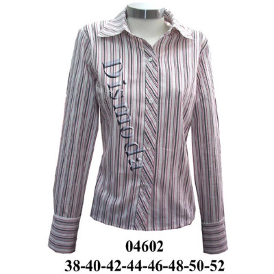 Molde de Blusa camisera con tapeta al sesgo, puños anchos | 04602