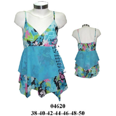 Molde de Blusa cruzada con corte bajo busto y doble vuelo | 04620