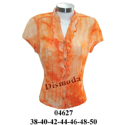 Molde de Blusa cuello mao fruncido en canesú con fruncido en delantero | 04627