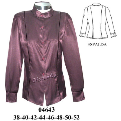 Molde de Blusa cuello mao con corte delantero y abertura en espalda | 04643