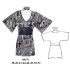 Molde de Blusón escote v manga kimono corte al talle | 04671