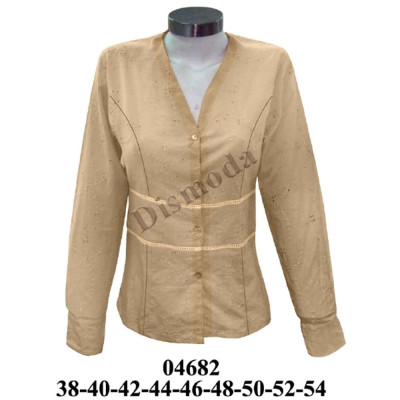 Molde de Blusa escote v con corte al talle y pasamanería | 04682 Molde de Blusa escote v con corte al talle y pasamanería | 04682